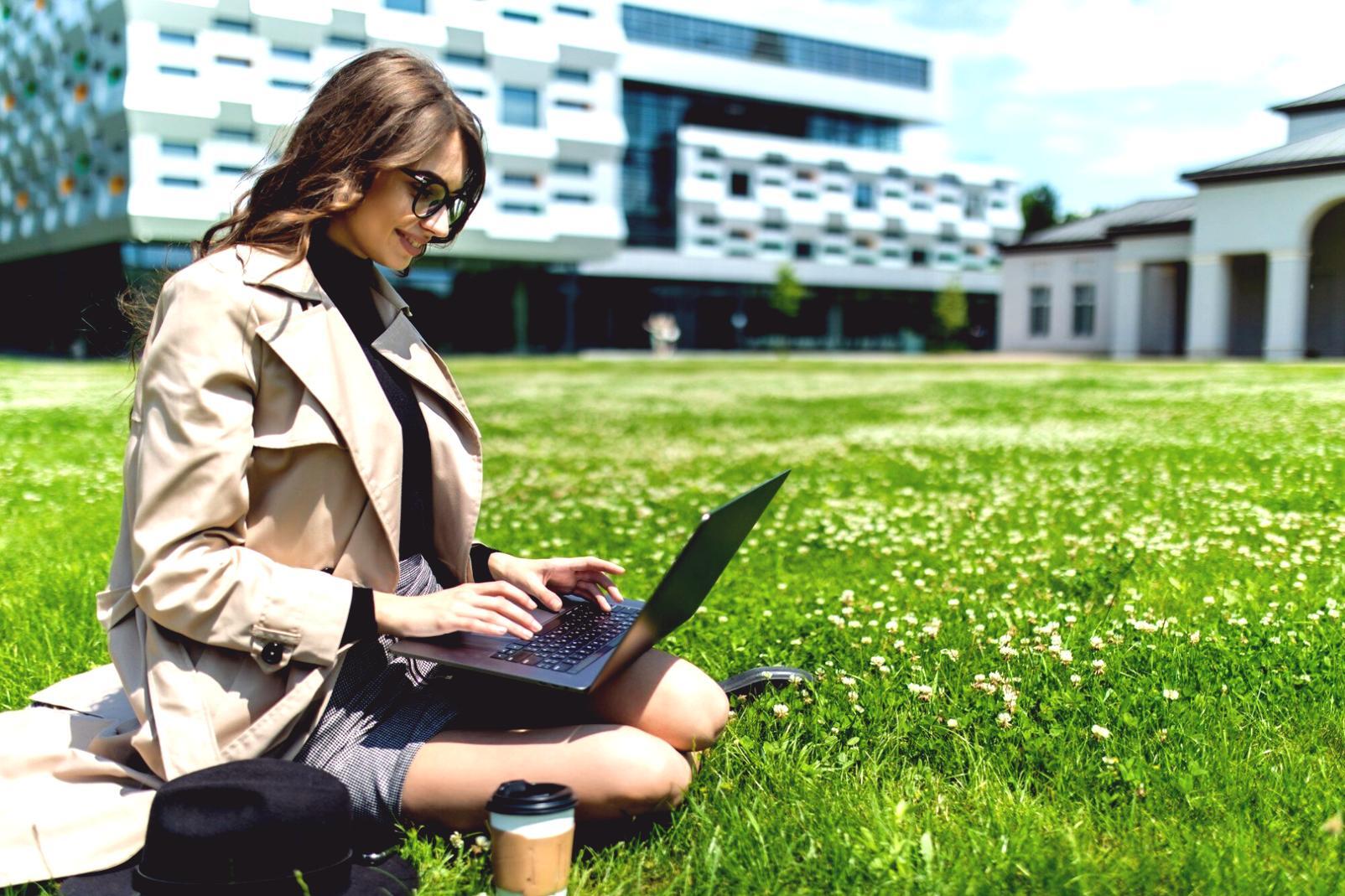 Professional financial analysis workspace with modern technology and analytical tools